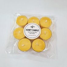 [허니캔들] 100% 천연밀랍초 확장형 PC티라이트 8P세트 밀랍초 꿀초 비즈왁스